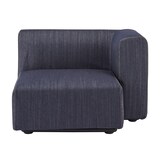 綿デニムユニットソファ・ハーフアーム・大（左）用カバー／ネイビー