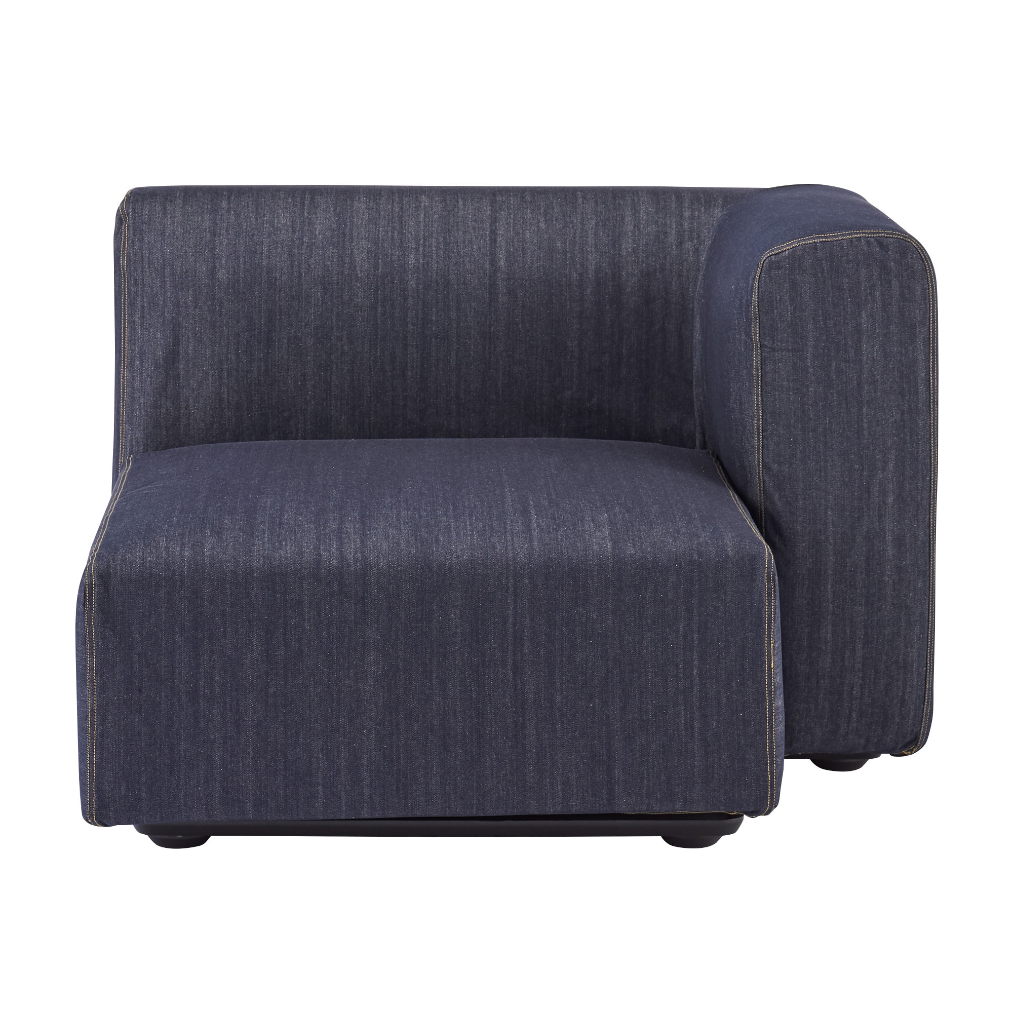 綿デニムユニットソファ・ハーフアーム・大（左）用カバー／ネイビー