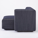 綿デニムユニットソファ・ハーフアーム・大（左）用カバー／ネイビー