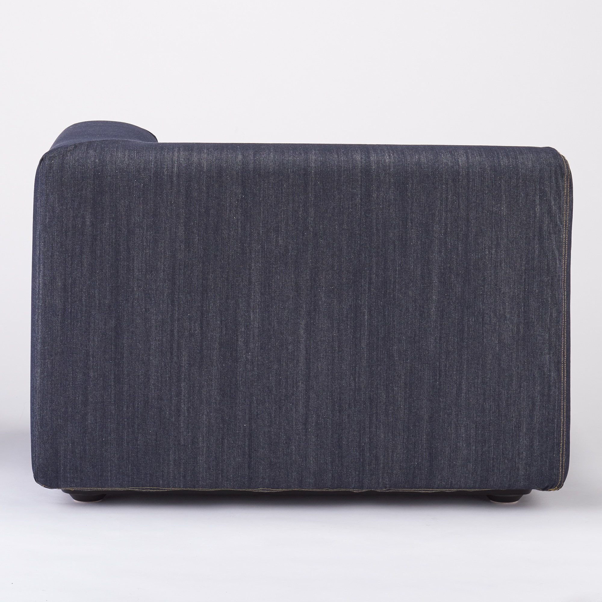 綿デニムユニットソファ・ハーフアーム・大（左）用カバー／ネイビー