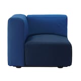 ポリエステル平織ユニットソファ・アーム付・小用カバー／インクブルー×ネイビー