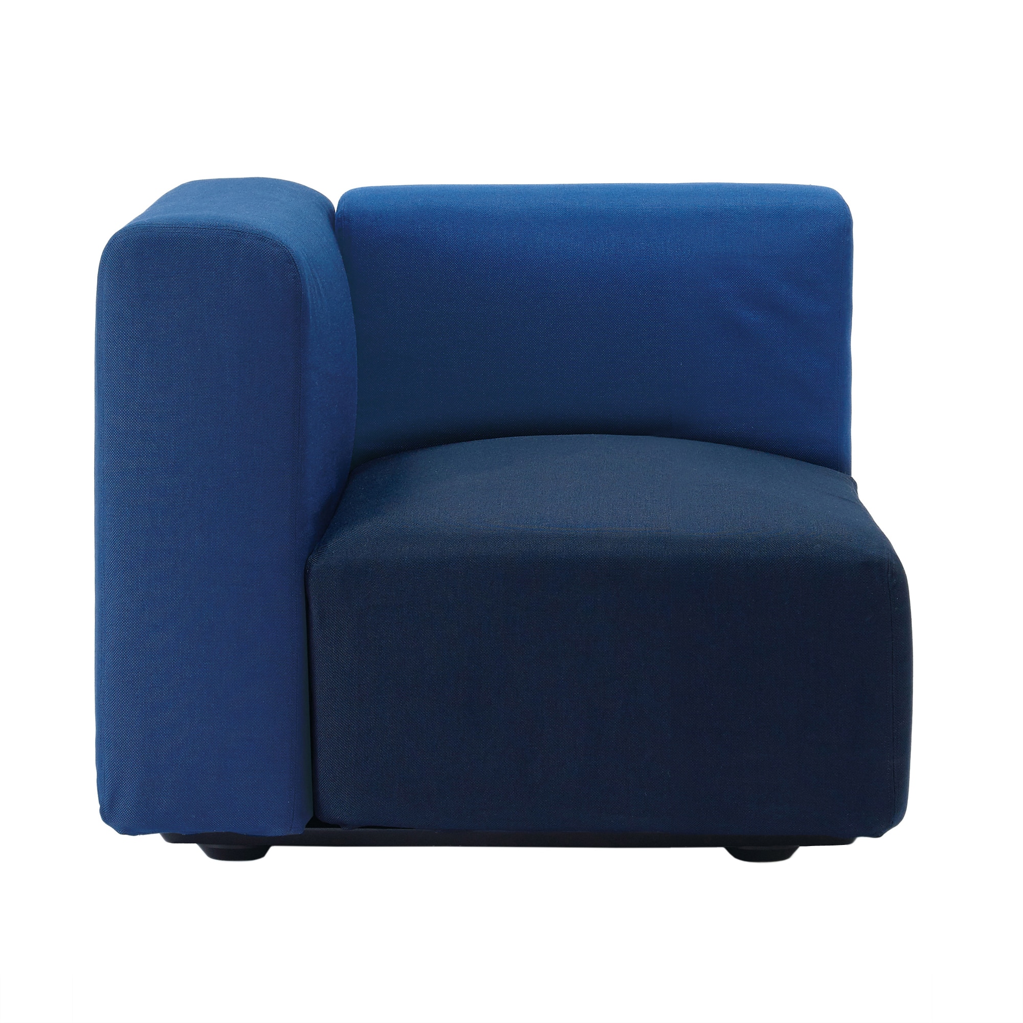 ポリエステル平織ユニットソファ・アーム付・小用カバー／インクブルー×ネイビー