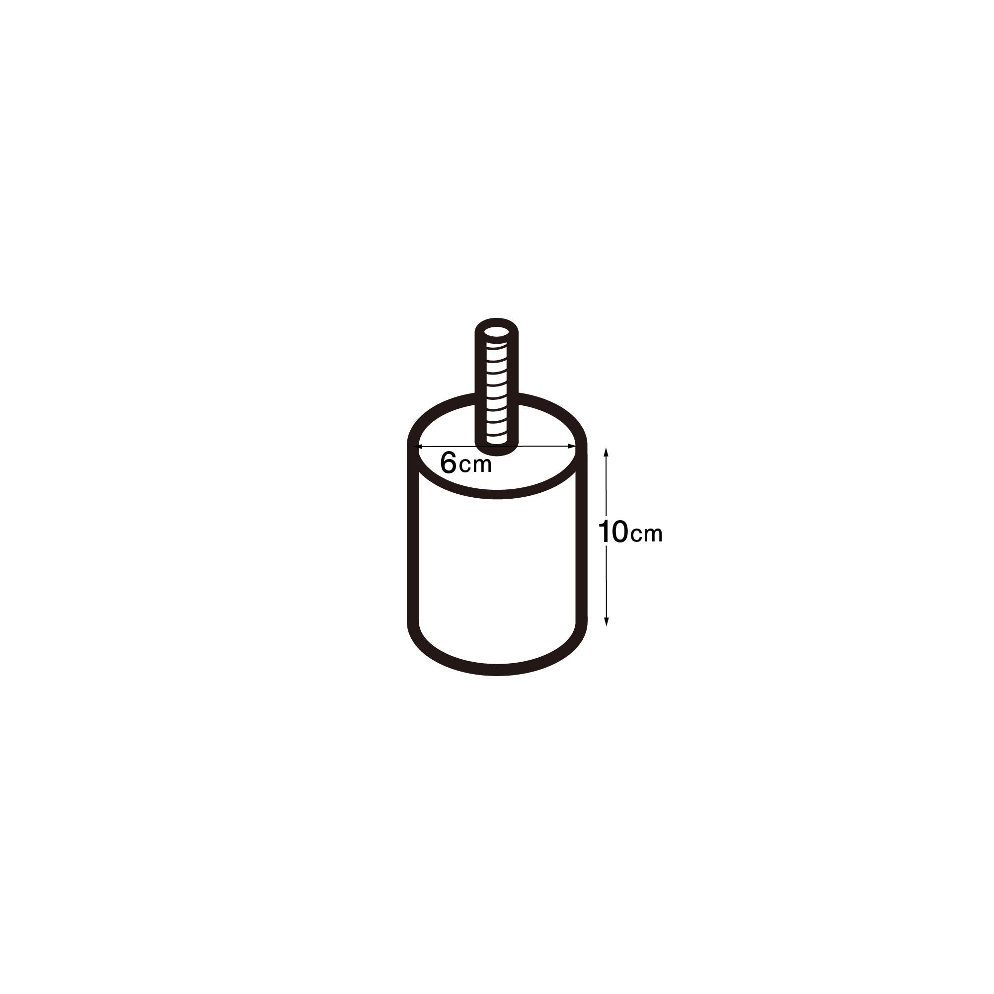 スチール脚・１０ｃｍ／黒（Ｍ８）