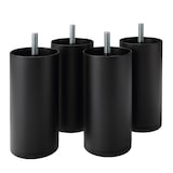 スチール脚・１２ｃｍ／黒（Ｍ８）