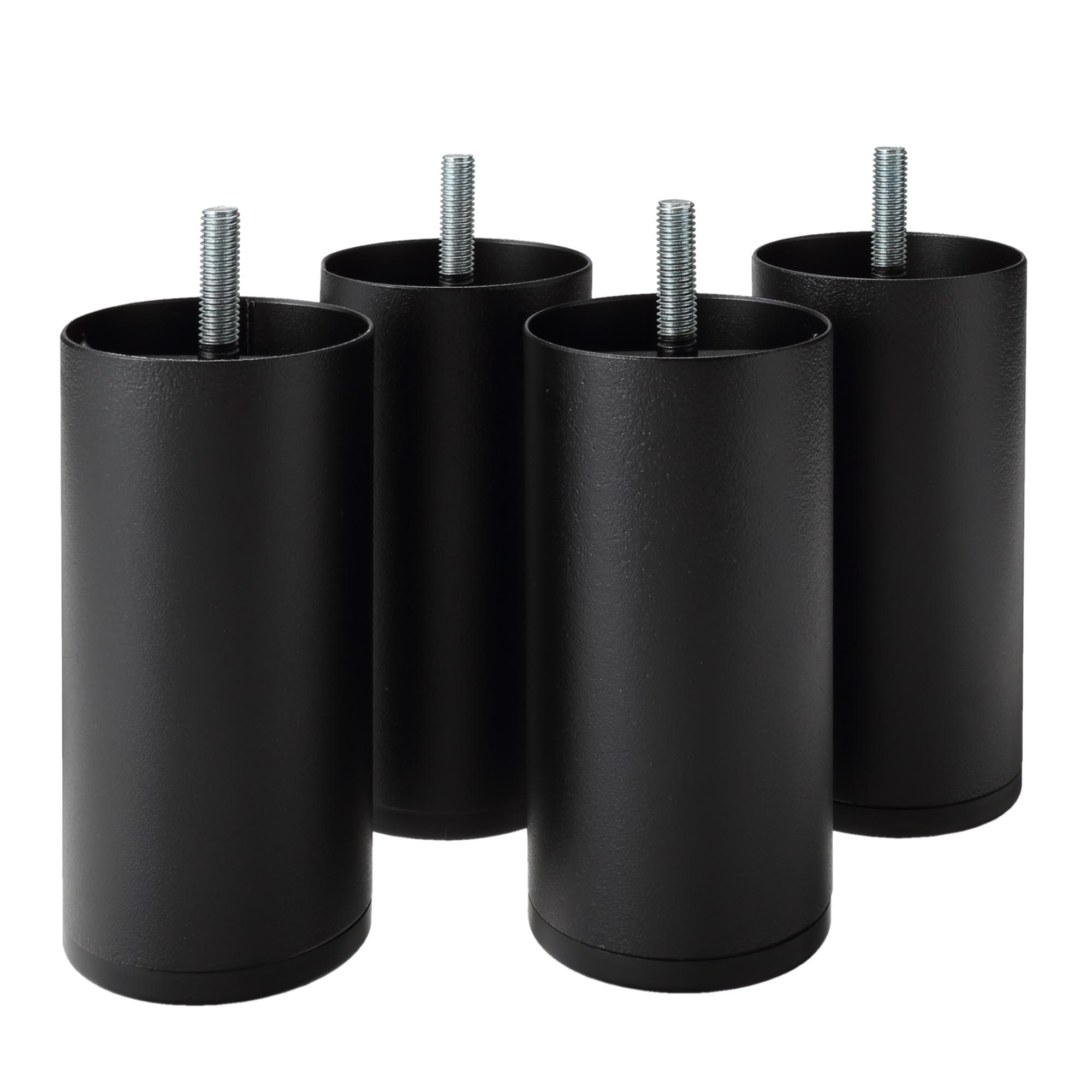 スチール脚・１２ｃｍ／黒（Ｍ８）