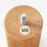 木製脚・１２ｃｍ／ナチュラル（Ｍ８）
