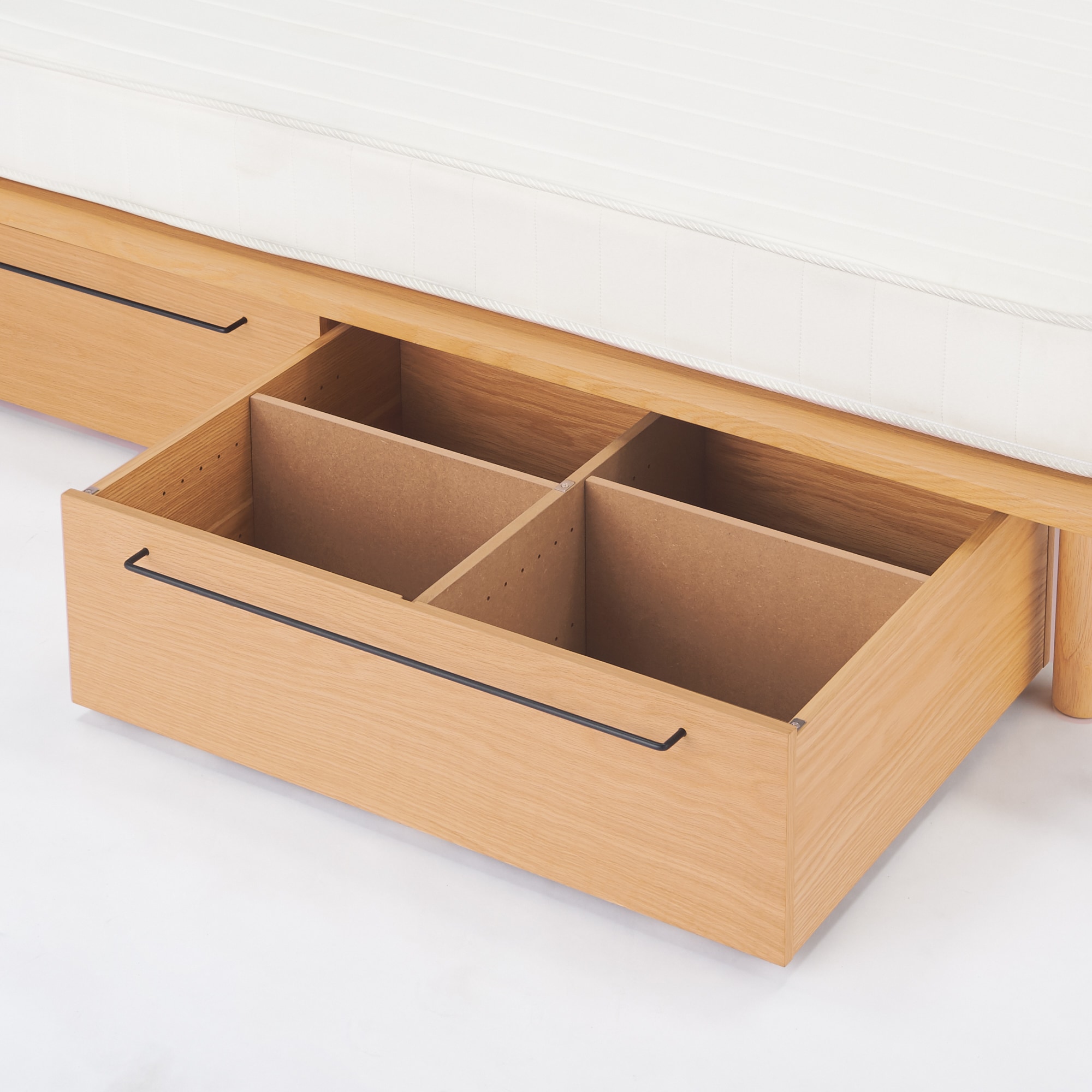 ベッドフレーム下収納・小・オーク材・高さ２５ｃｍタイプ