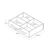 ベッドフレーム下収納・小・オーク材・高さ２５ｃｍタイプ