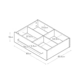 ベッドフレーム下収納・小・オーク材