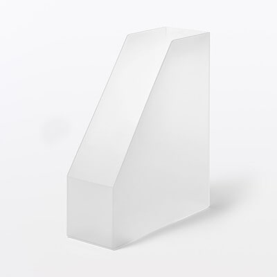 【幅１０ｃｍ】【クリア】ポリプロピレンスタンドファイルボックス・Ａ４用