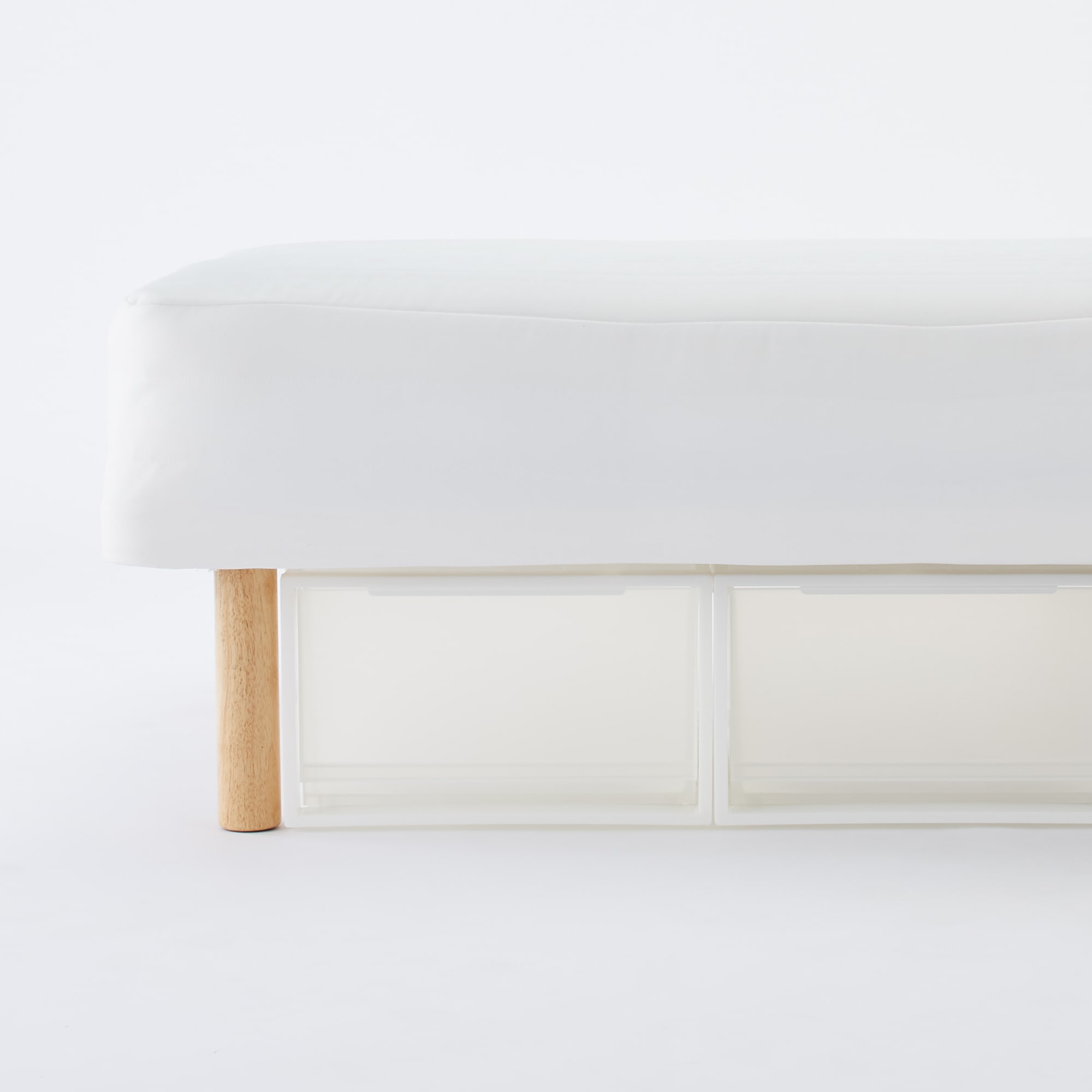 脚付マットレス・ポケットコイル・シングル（スチールフレーム・洗えるカバー）