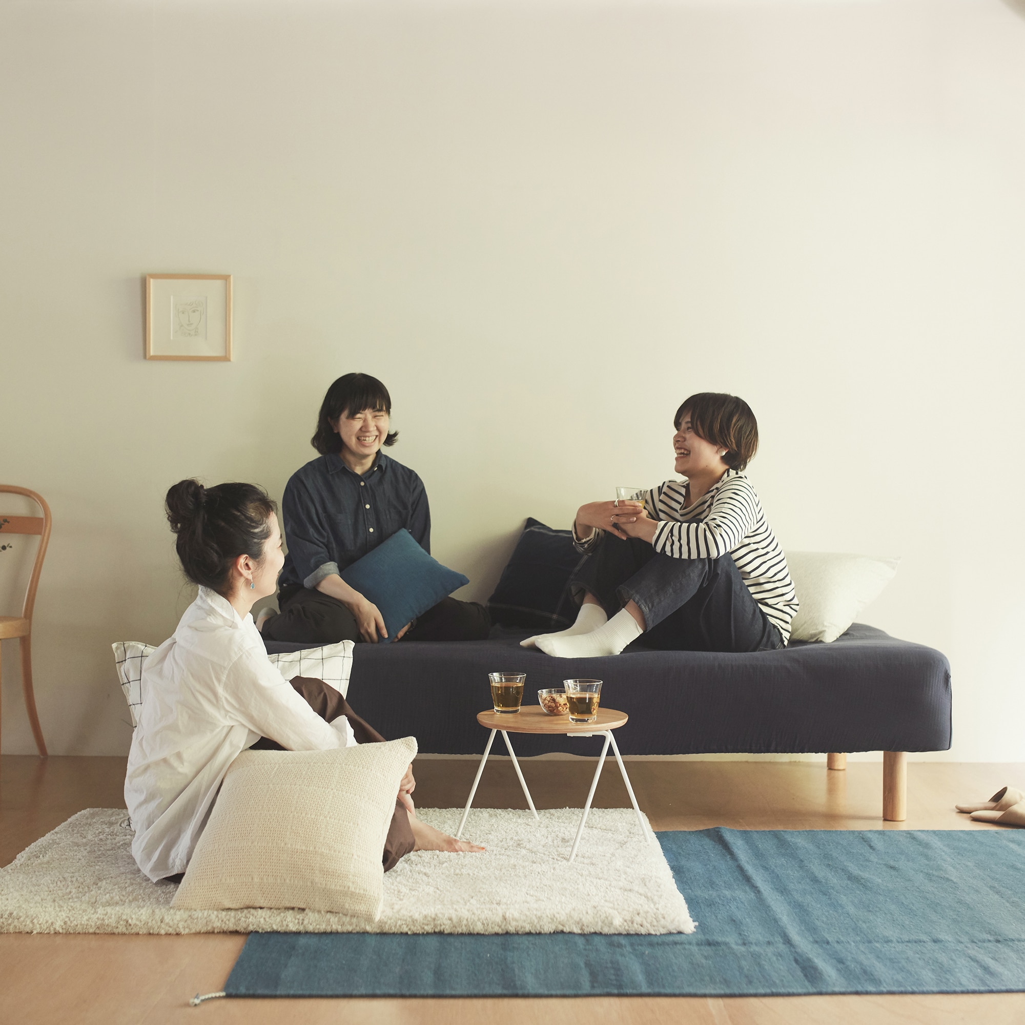 脚付マットレス・ポケットコイル・シングル（スチールフレーム・洗えるカバー）