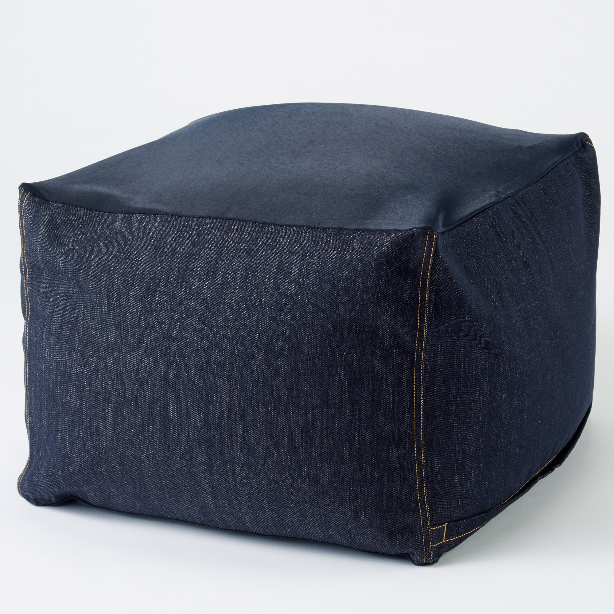 体にフィットするソファ・小・セット・綿デニム（ネイビー）