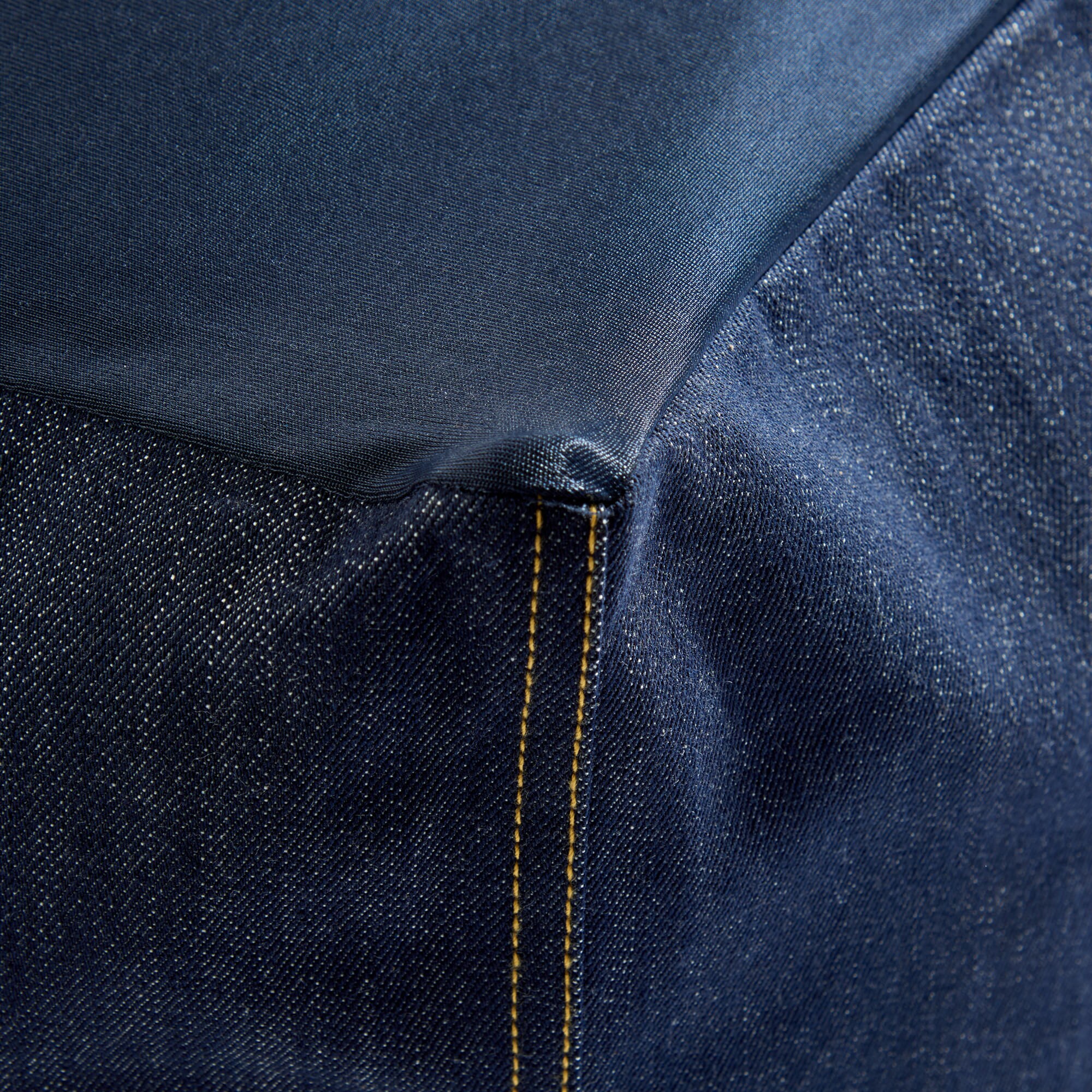 体にフィットするソファ・小・セット・綿デニム（ネイビー）