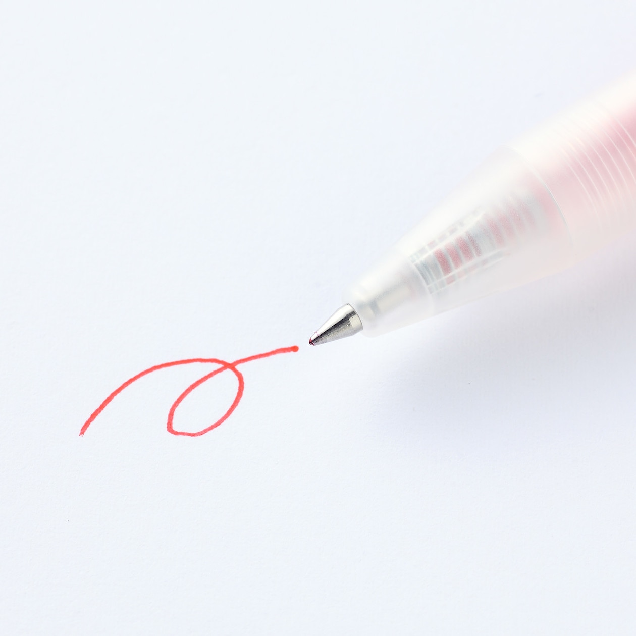 【日本直郵】無印良品 凝膠中性墨水原子筆·按壓式 紅色