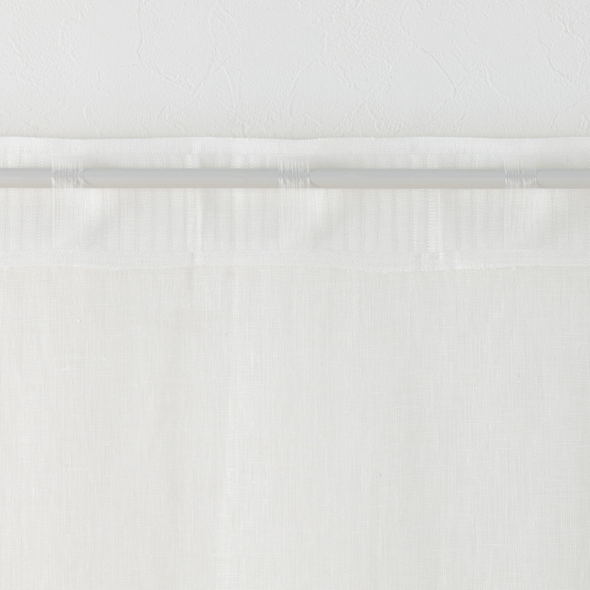 麻ボイルノンプリーツカーテン／オフ白 | 無印良品