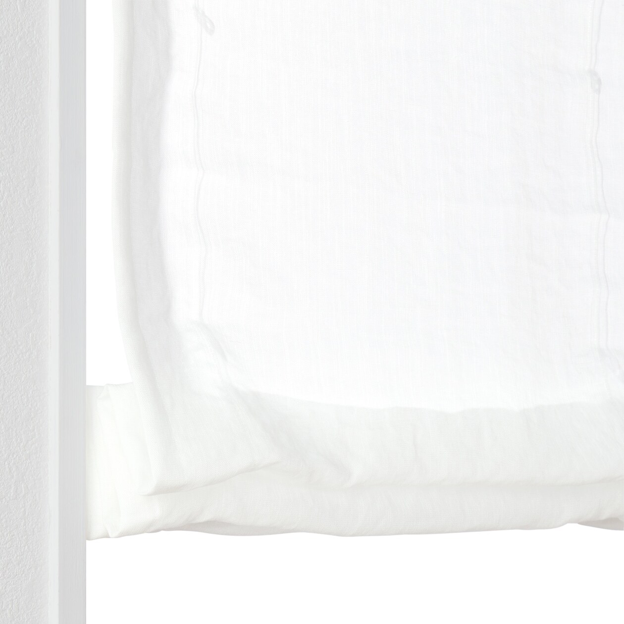 ポリエステル平織レースプレーンシェード用生地／オフ白