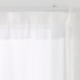 ポリエステル平織レースノンプリーツカーテン／オフ白