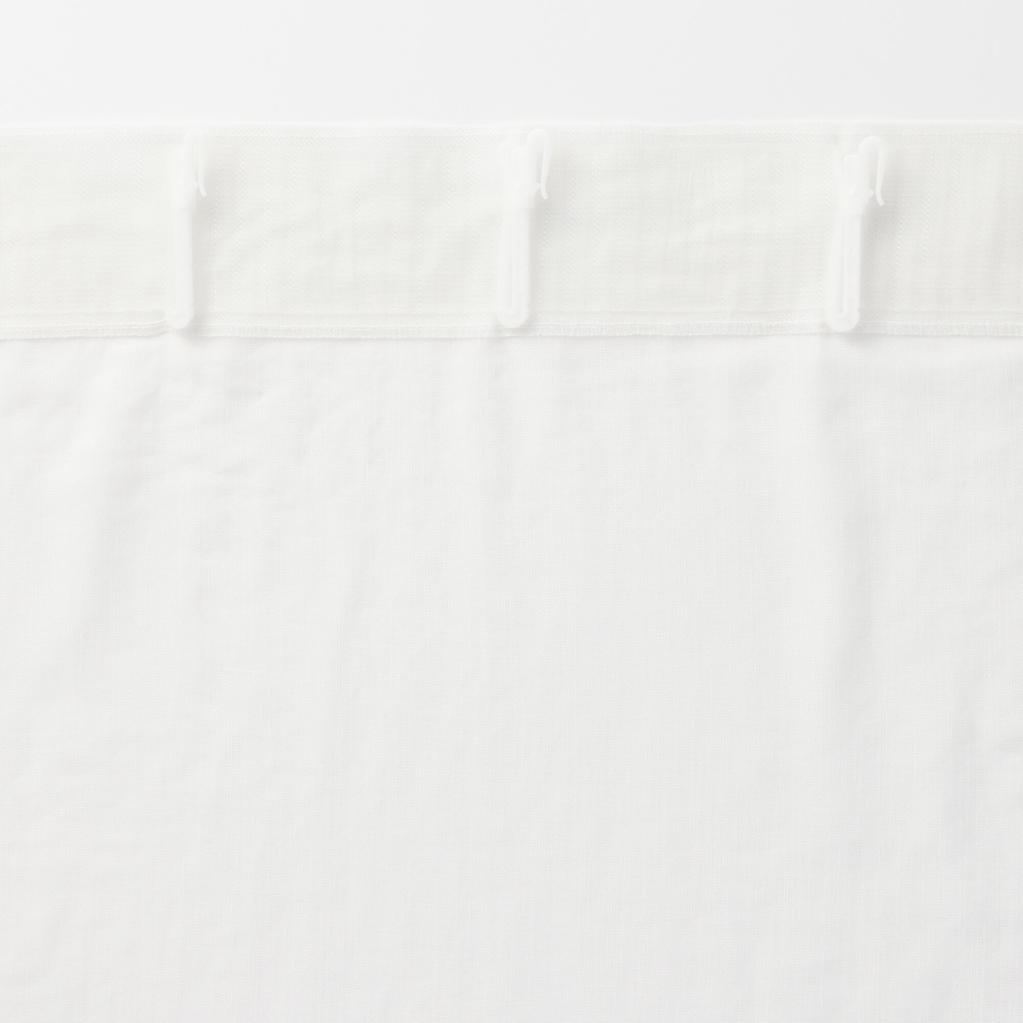 ポリエステル平織レースノンプリーツカーテン／オフ白 | 無印良品