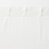 ポリエステル平織レースノンプリーツカーテン／オフ白