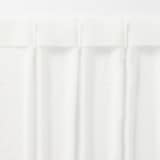 ポリエステル平織レースプリーツカーテン／アイボリー