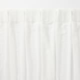 ポリエステル平織レースプリーツカーテン２倍ヒダ／アイボリー