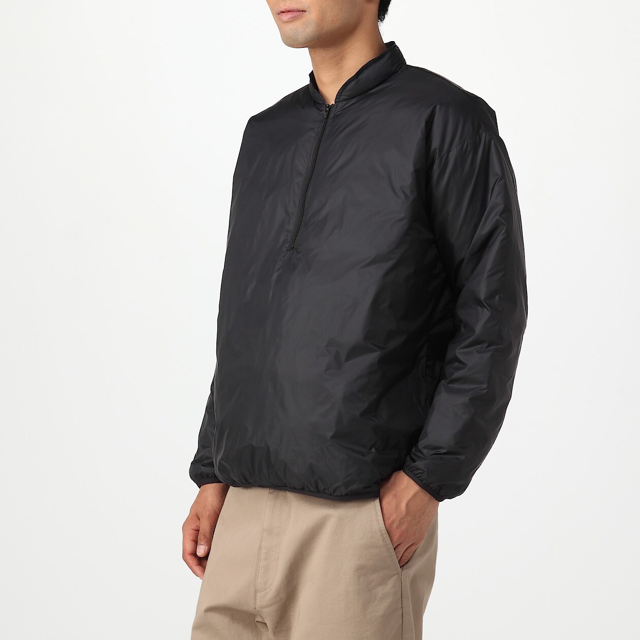 軽量オーストラリアダウンポケッタブルプルオーバー 紳士ｍ 黒 アウトレット 紳士 トップス 通販 無印良品