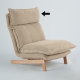 【パーツ】ハイバックリクライニングソファ・ヘッドクッション・ウレタン仕様