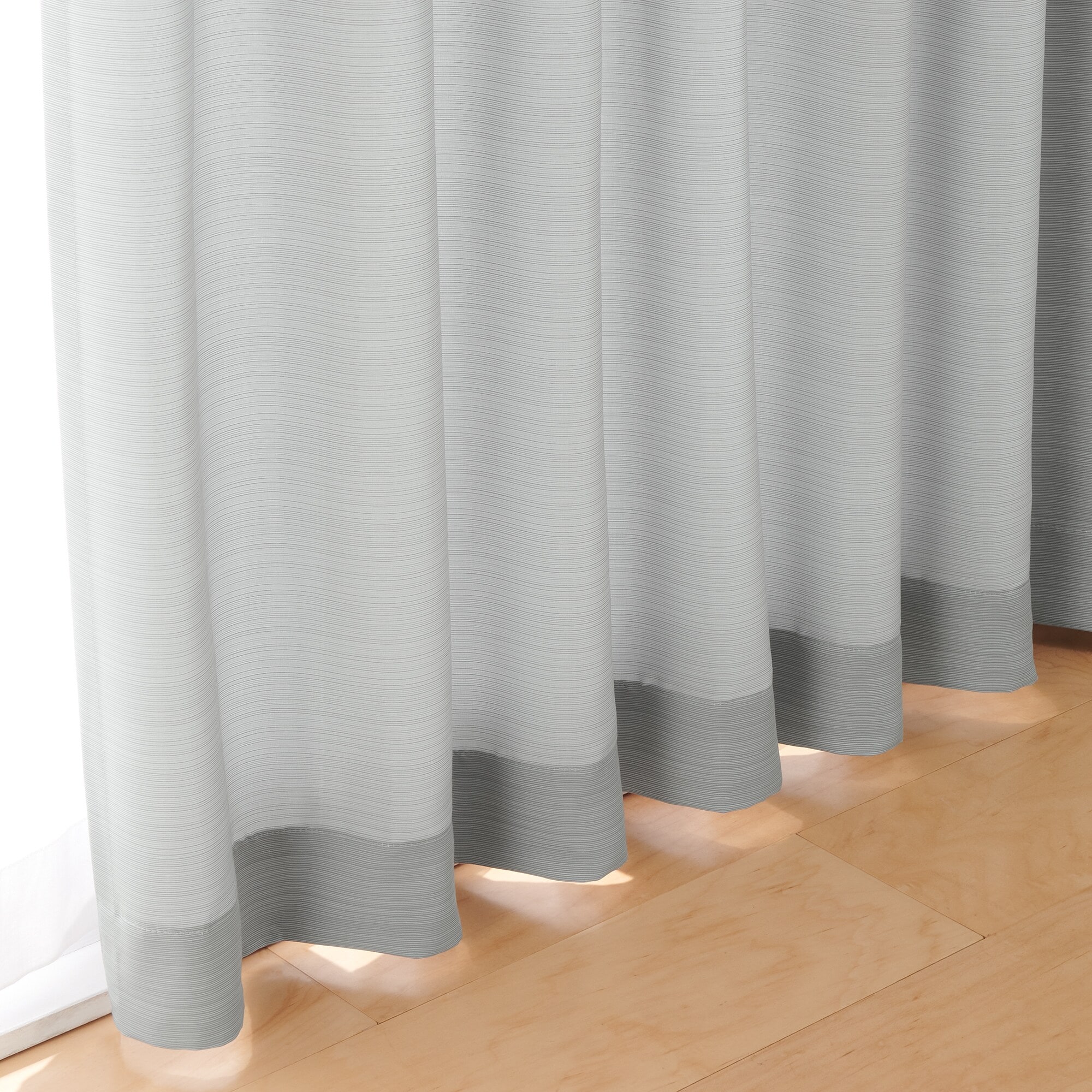 ポリエステルグログラン（防炎）プリーツカーテン／グレー | 無印良品