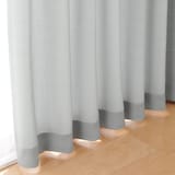 ポリエステルグログラン（防炎）プリーツカーテン／グレー