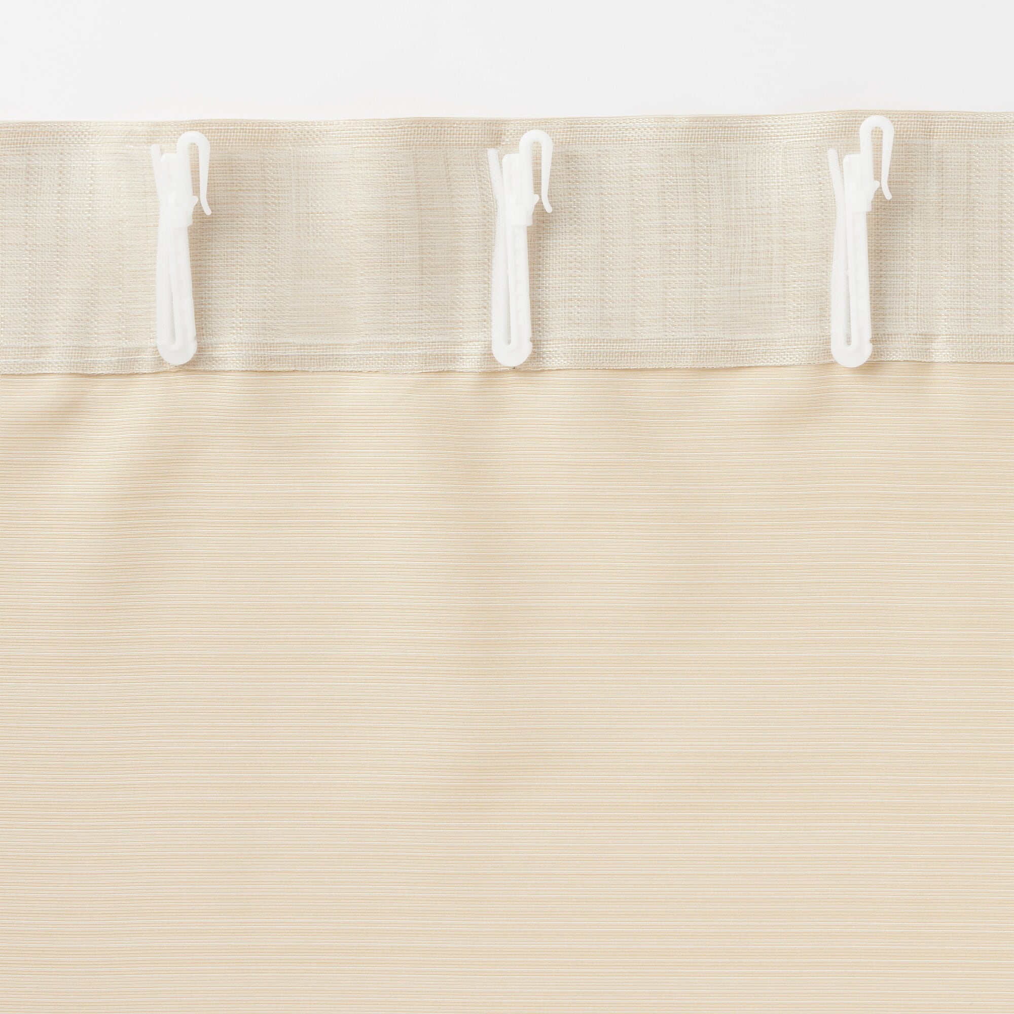 ポリエステルグログラン（防炎）ノンプリーツカーテン／グレー | 無印良品