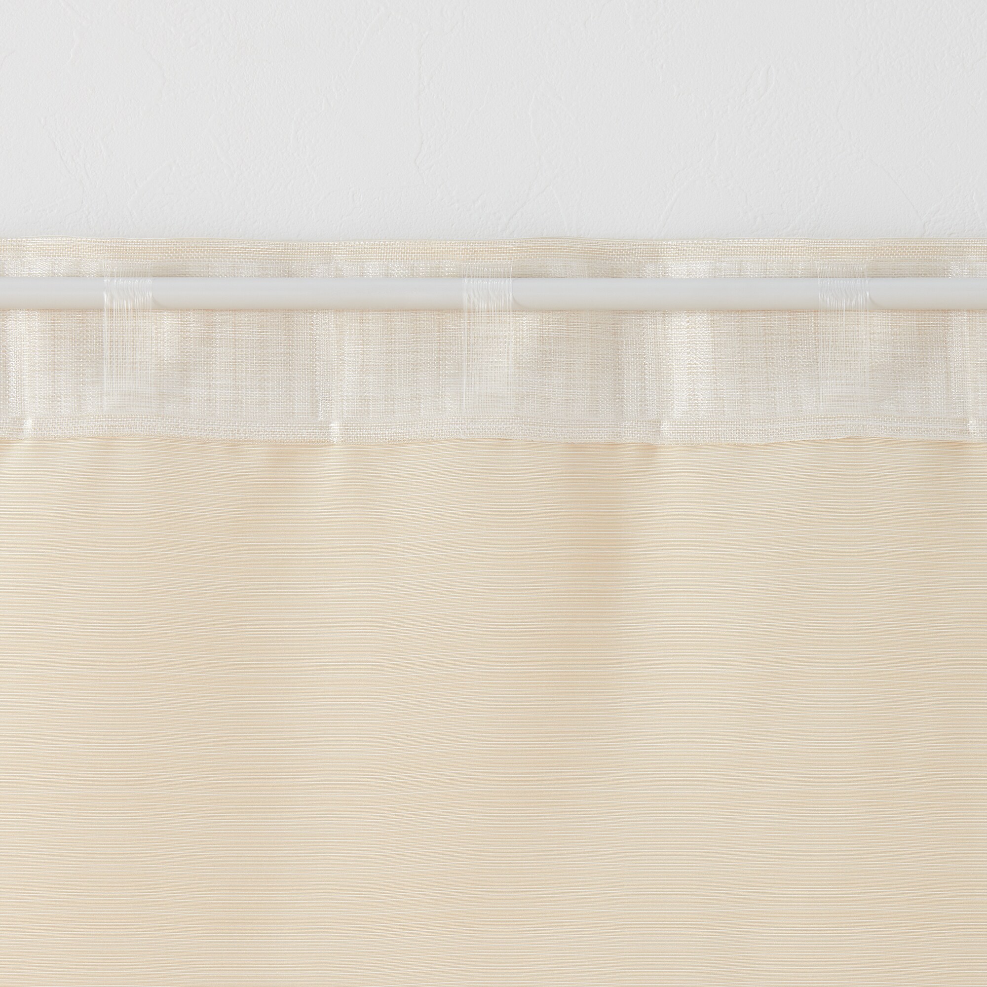 ポリエステルグログラン（防炎）ノンプリーツカーテン／グレー | 無印良品