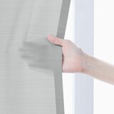 ポリエステルグログラン（防炎）ノンプリーツカーテン／グレー