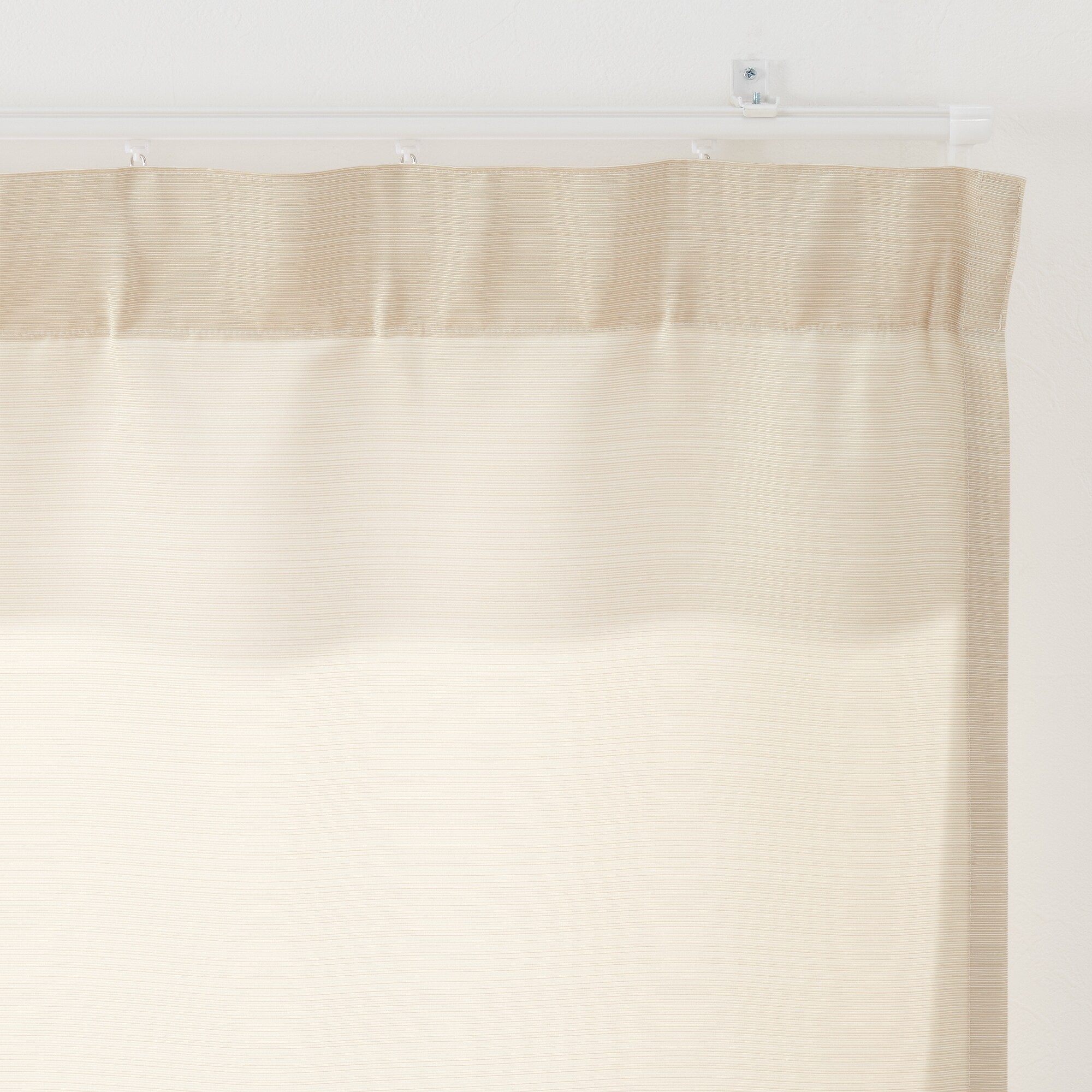 ポリエステルグログラン（防炎）ノンプリーツカーテン／グレー