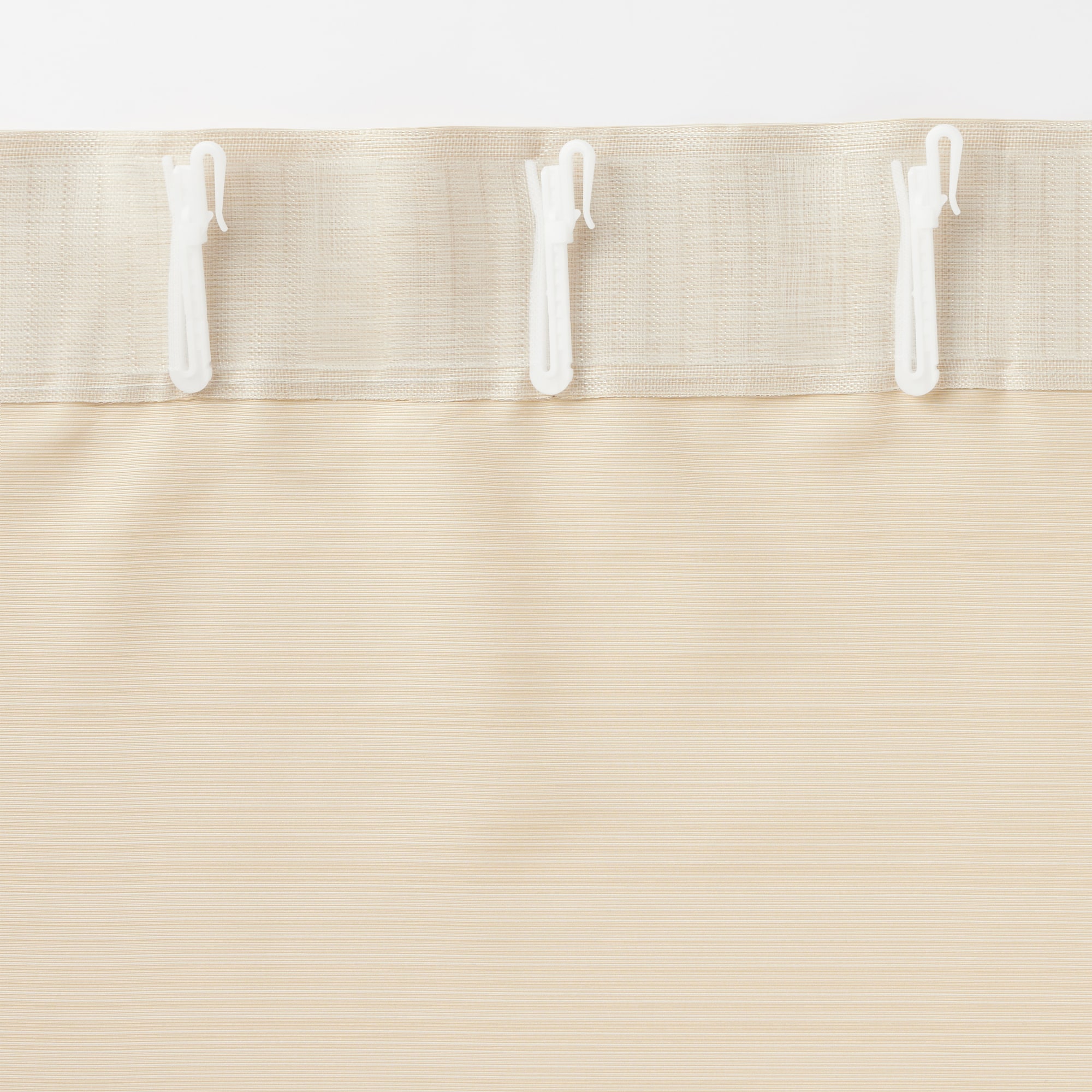 ポリエステルグログラン（防炎）ノンプリーツカーテン／グレー