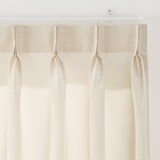 ポリエステルグログラン（防炎）プリーツカーテン２倍ヒダ／グレー