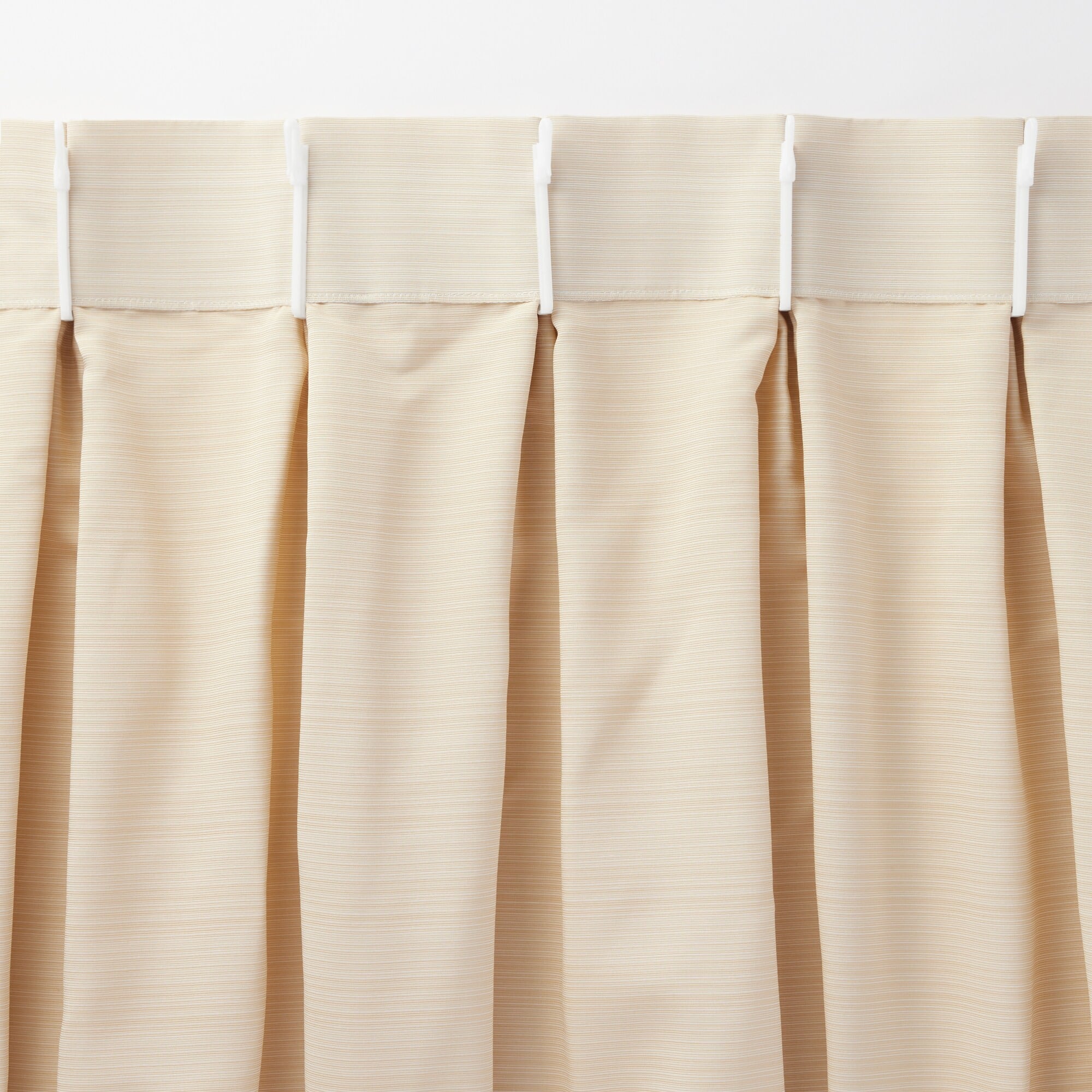 ポリエステルグログラン（防炎）プリーツカーテン２倍ヒダ／グレー