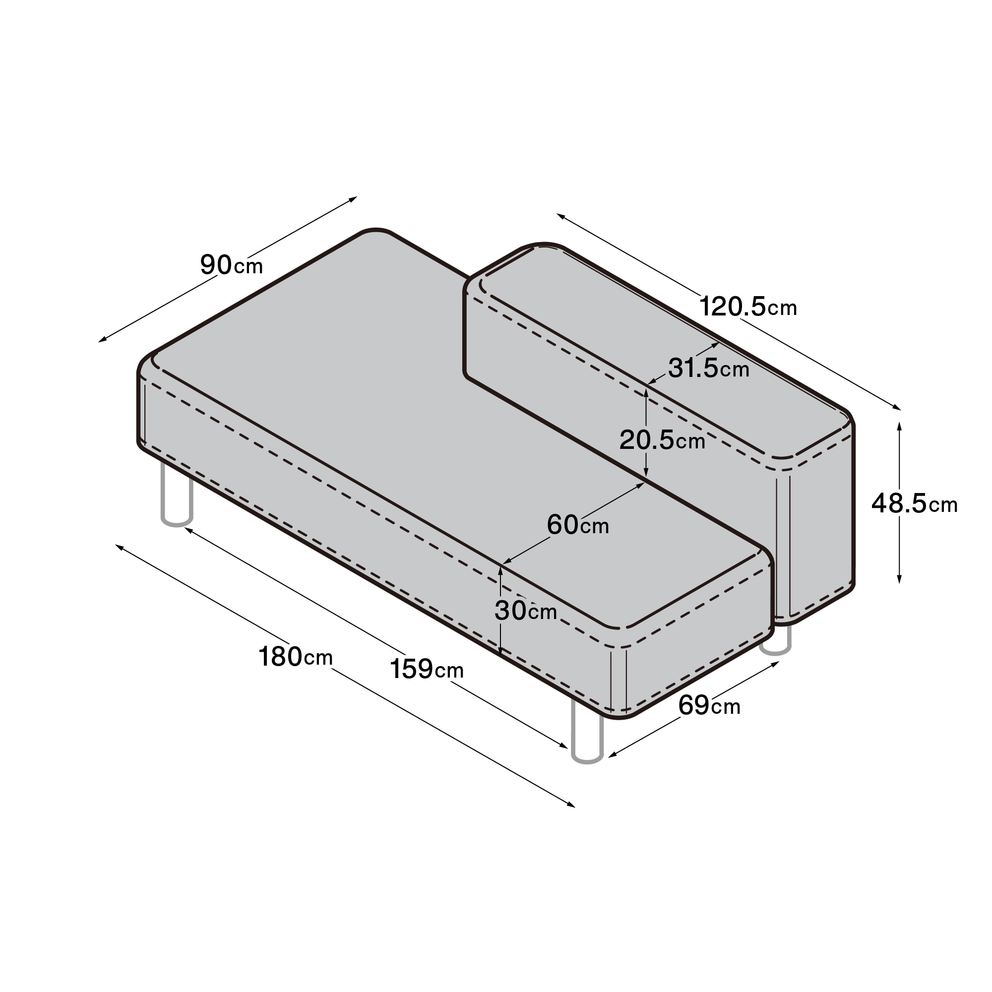 ソファベンチ本体
