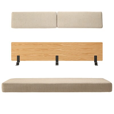 ベッドフレーム用クッションパーツ・オーク材