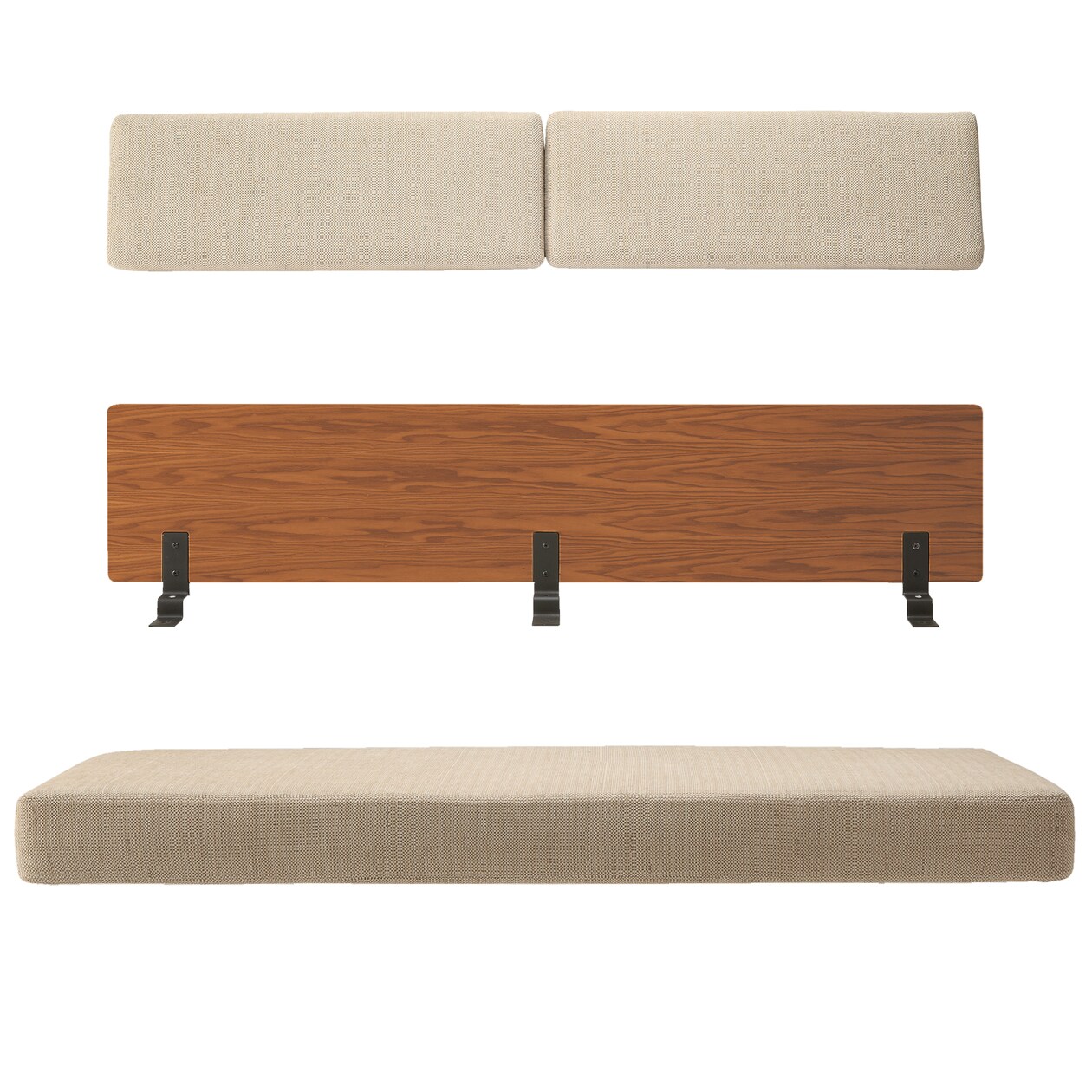 ベッドフレーム用クッションパーツ・ウォールナット材