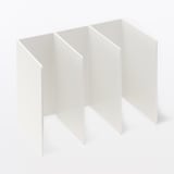 スチロール仕切りスタンド・ホワイトグレー