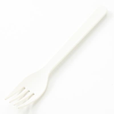【パーツ】フォーク＆スプーンセット・白　フォーク