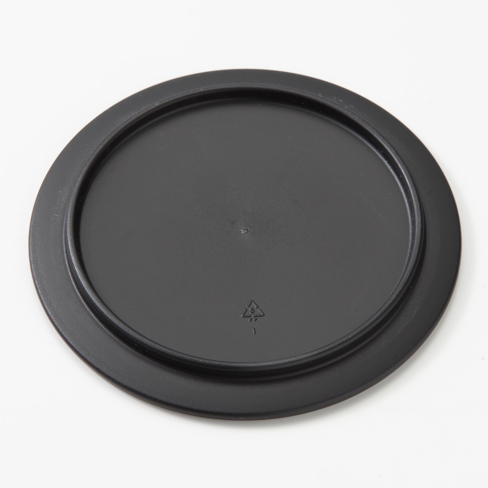 【パーツ】ポリプロピレンふた付きマグカップ・黒　ふた