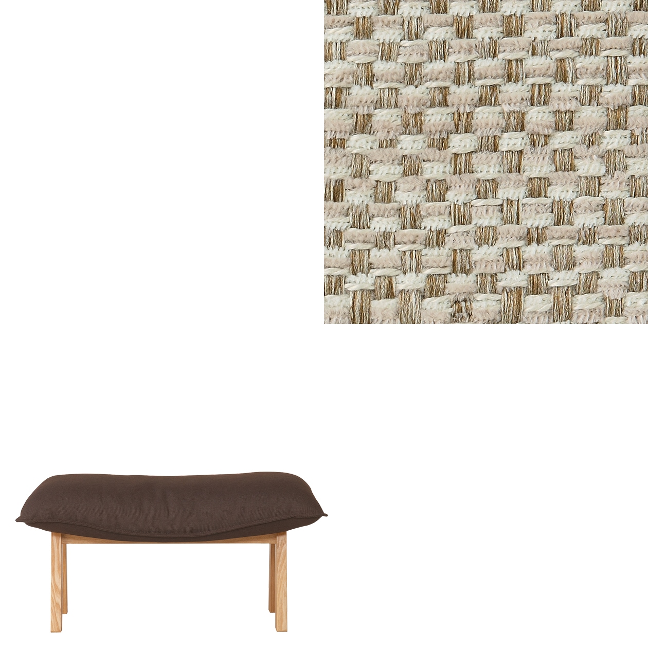 綿ポリエステル変り織ハイバックリクライニングソファ・オットマン用カバー／ベージュ