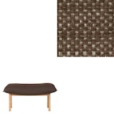 綿ポリエステル変り織ハイバックリクライニングソファ・オットマン用カバー／ブラウン