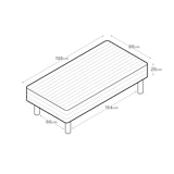 脚付マットレス・高密度ポケットコイル・シングル（スチールメッシュ・洗えるカバー）