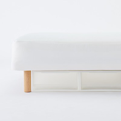 脚付マットレス 高密度ポケットコイル セミダブル スチールメッシュ 洗えるカバー 幅１２０ 奥行１９８ 高さ２６ｃｍｍ８ 脚付マットレス 通販 無印良品