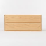 スチールユニットシェルフ用・ボックス・引出し・２段・オーク材