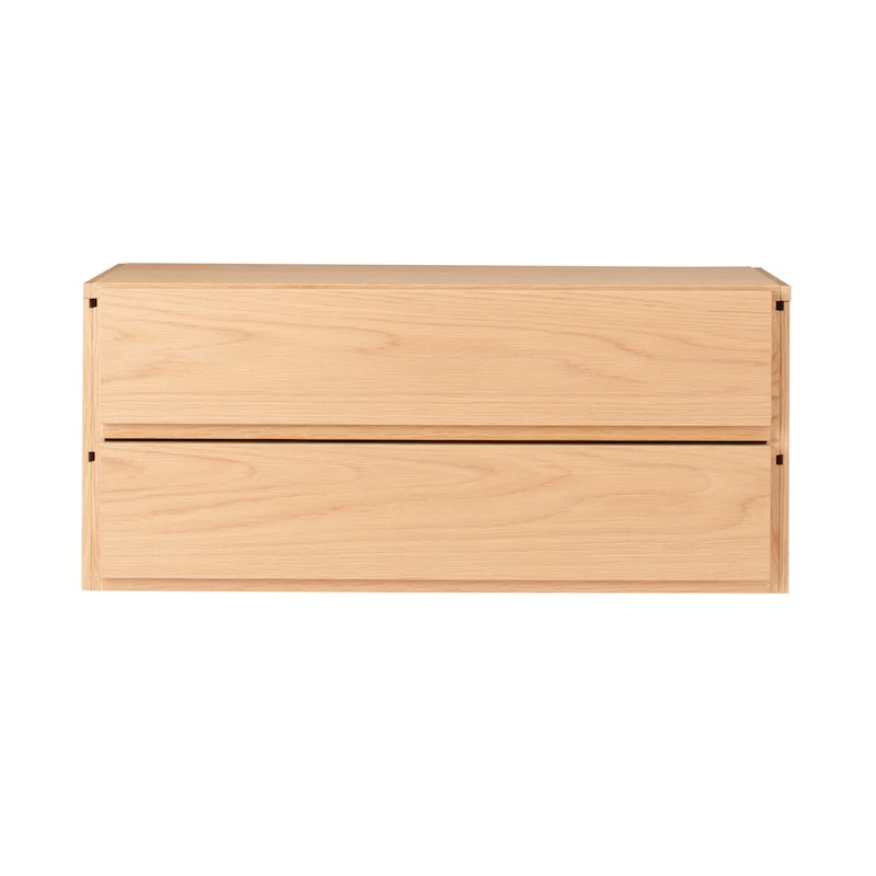 スチールユニットシェルフ用・ボックス・引出し・2段・オーク材  