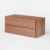 スチールユニットシェルフ用・ボックス・引出し・２段・ウォールナット材